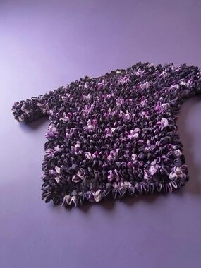 Purple Smocked Short Sleeve Top
